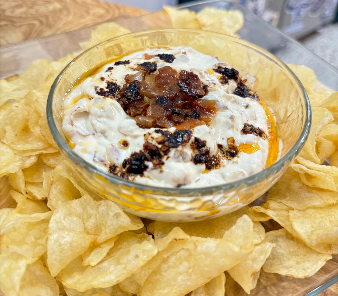 Caramelized Onion Chili Crisp Dip