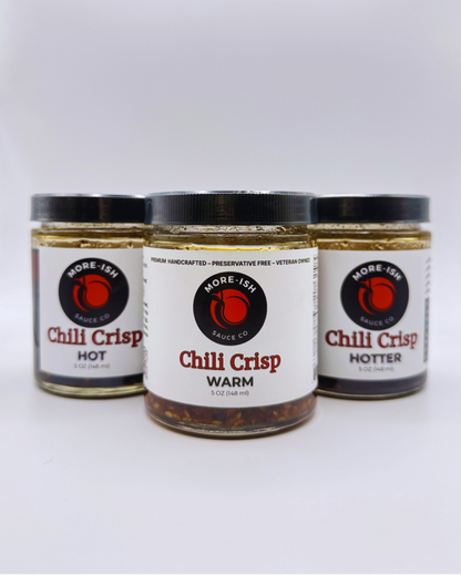 The Ultimate Chili Crisp Sampler – Mild, Hot & Extra Hot | More-ish Sauce Co
