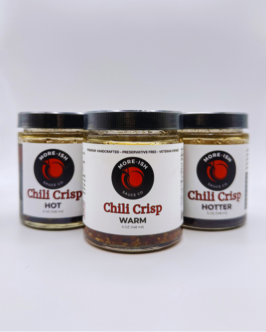 The Ultimate Chili Crisp Sampler – Mild, Hot & Extra Hot | More-ish Sauce Co