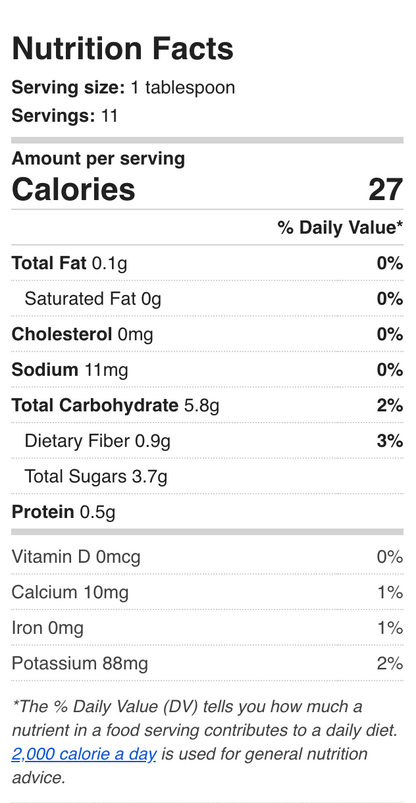 mango habanero nutrition